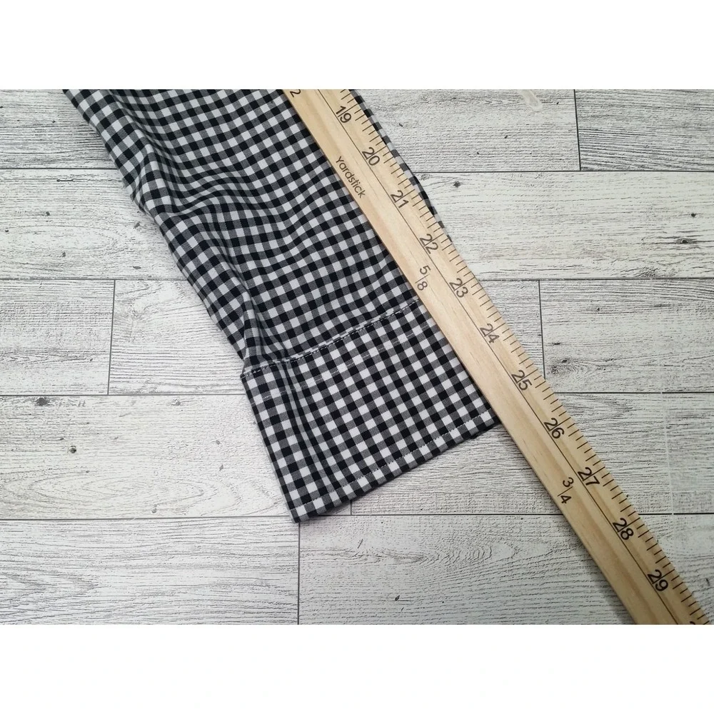 Banana Republic Button Down Plaid Shirt Dress Slim Fit Non Iron Long Sleeve Sz L